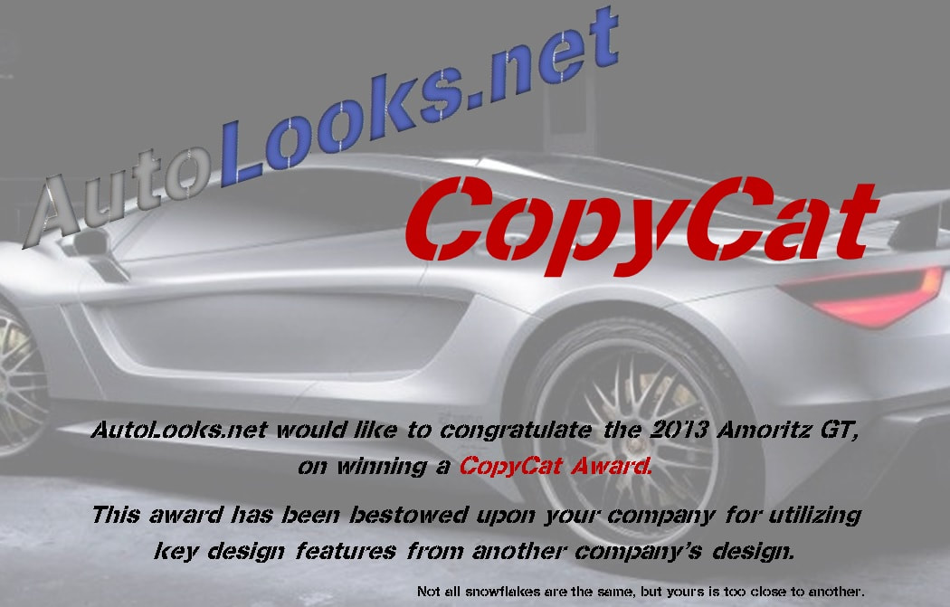 2013 Amoritz GT - copycat award certificate