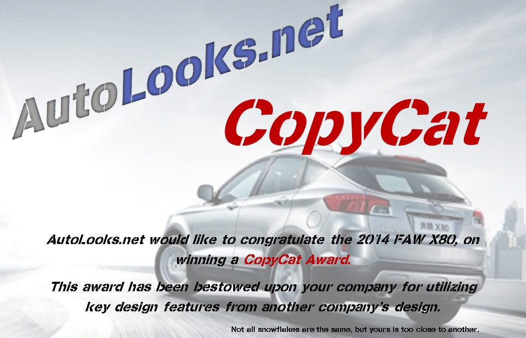 2014 FAW X80 CopyCat Certificate