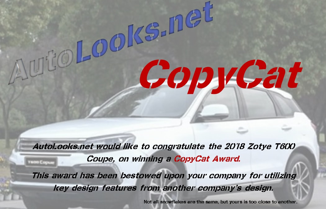 2018 Zotye T600 Coupe CopyCat Certificate