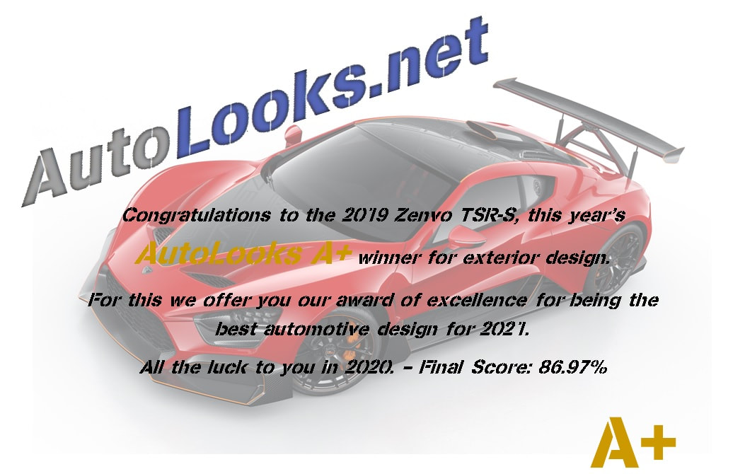 2019 Zenvo TSR-S A+ Award Certificate