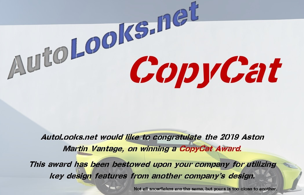 2019 Aston Martin Vantage CopyCat Certificate