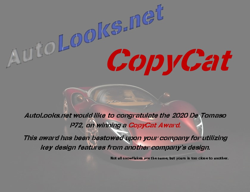 2020 DeTomaso P71 CopyCat Certificate