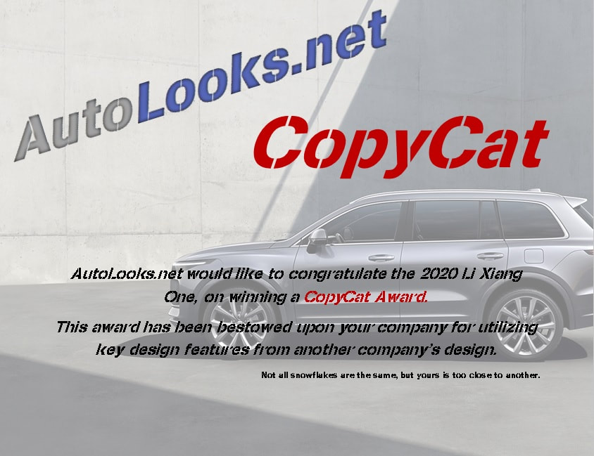 2020 Li Xiang One CopyCat Certificate