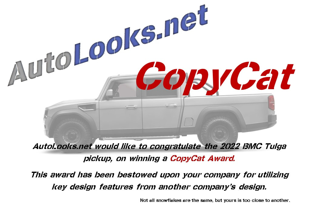 BMC Tulga pickup CopyCat Award