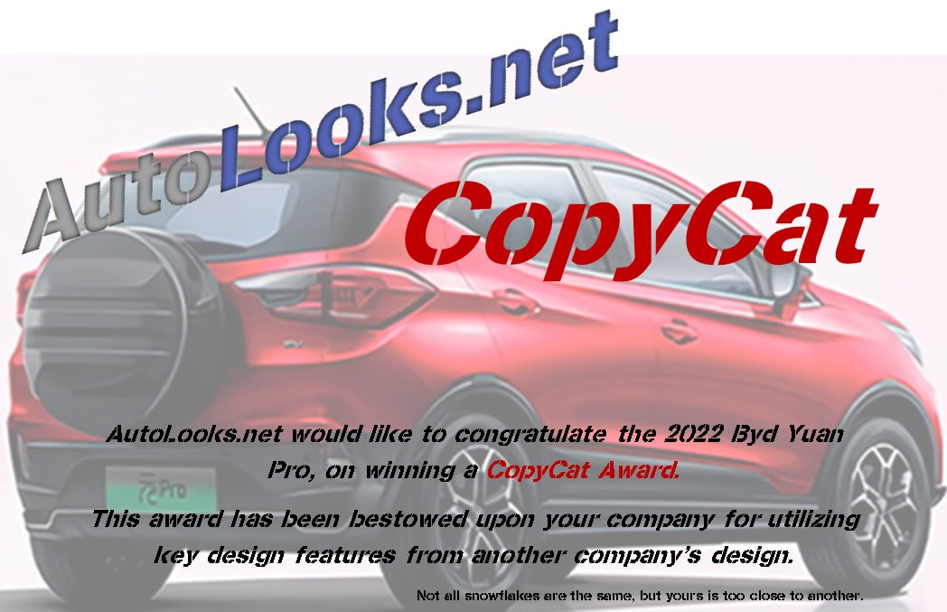 AutoLooks CopyCat Award Winner - 2022 Byd Yuan Pro