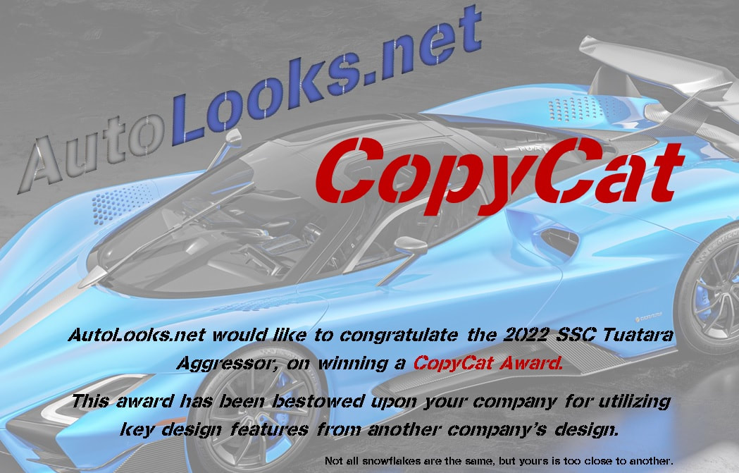 SSC Tuatara Aggresor copycat award
