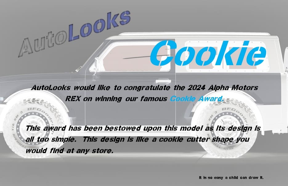 Alpha Motors Rex Cookie Award