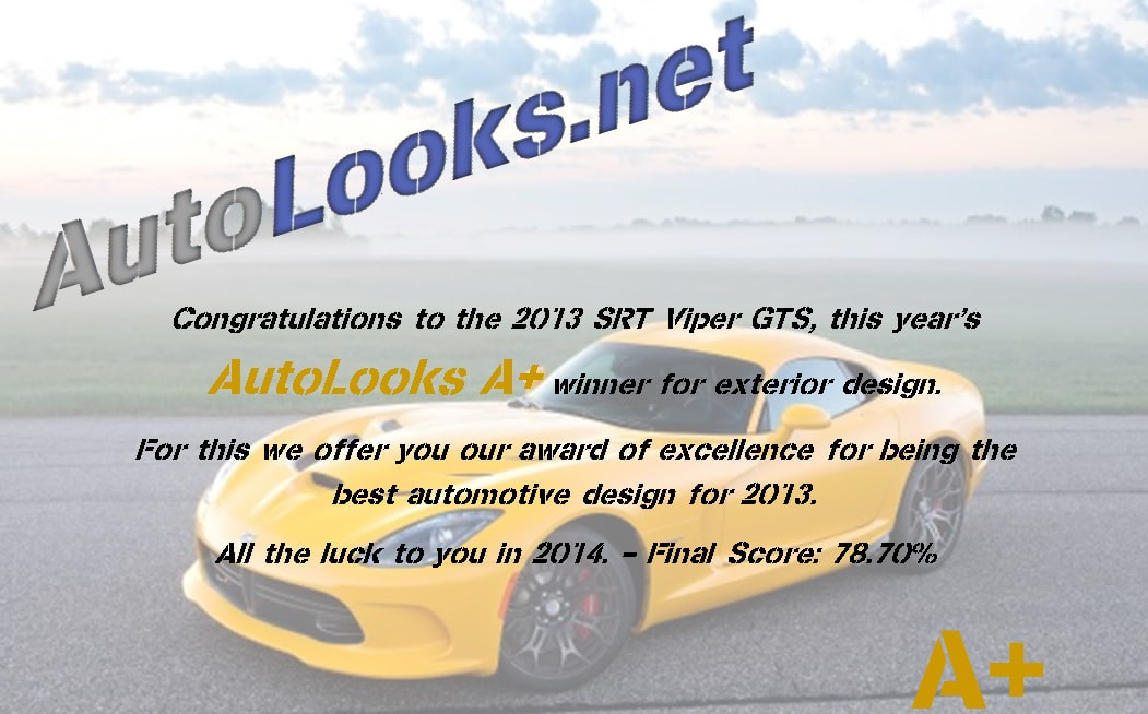 2013 SRT Viper A+ certificate