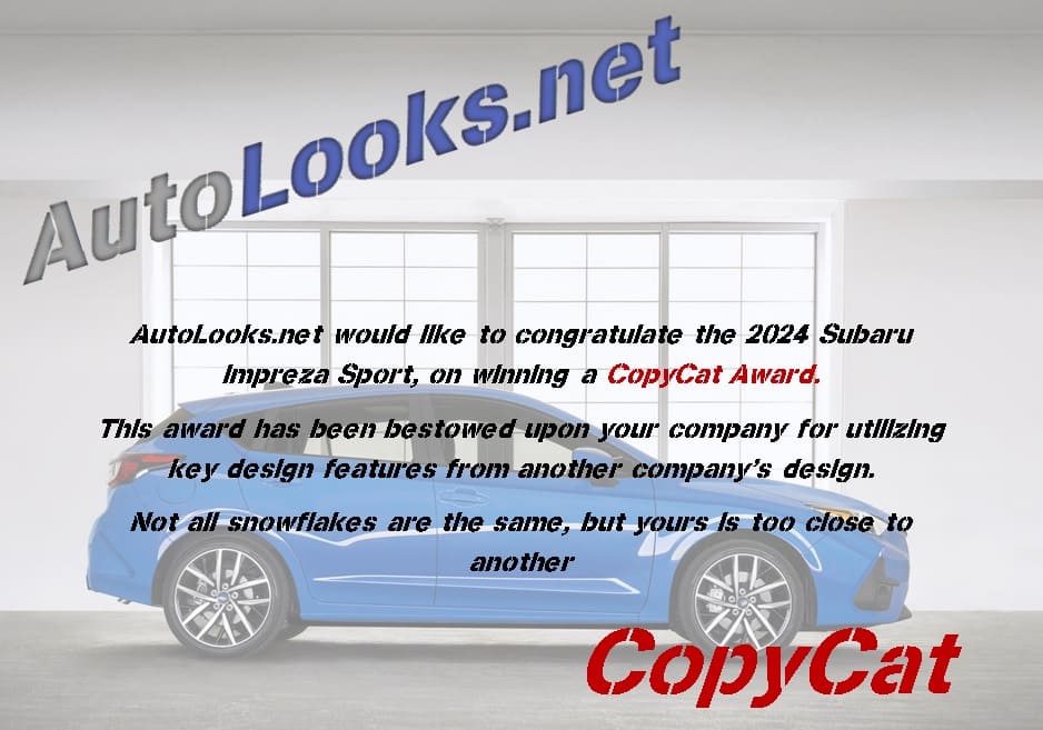 Subaru Impreza Sport CopyCat Award