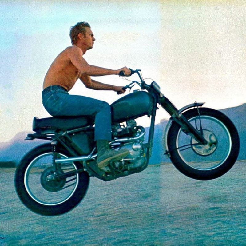 Steve McQueen bike jump