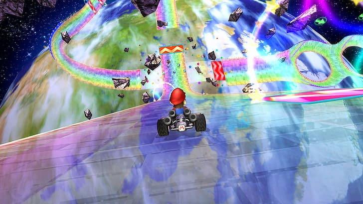 Mario Kart rainbow road gamecube