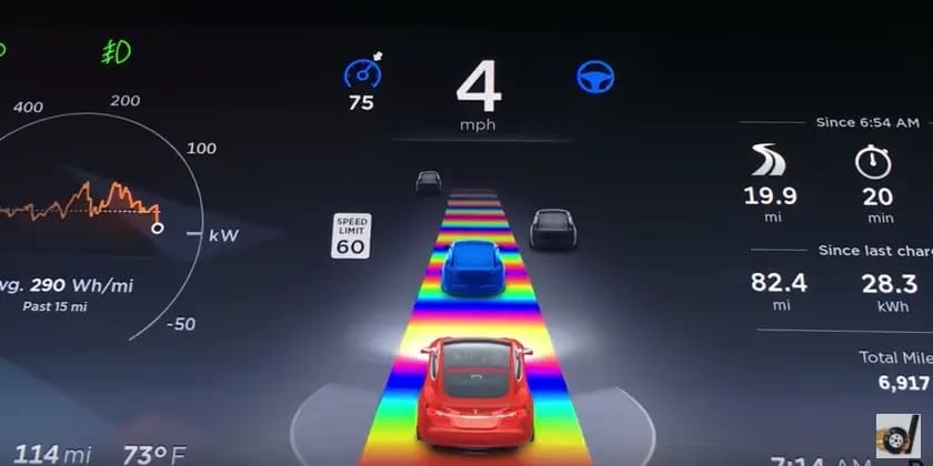 Tesla Rainbow road